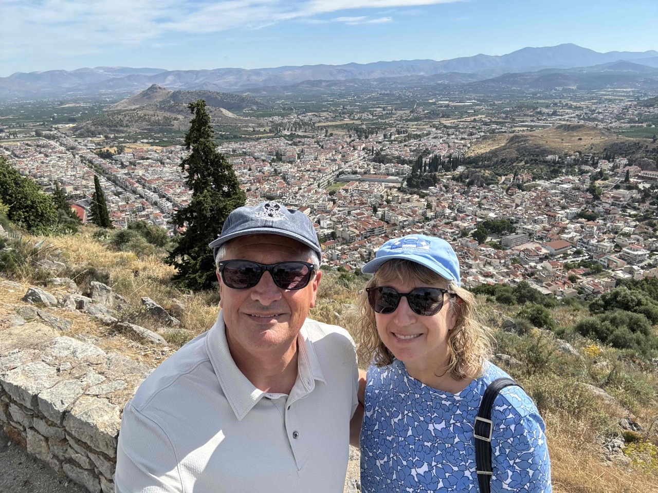 Nafplio (downtown) from the Palamidi fortress.