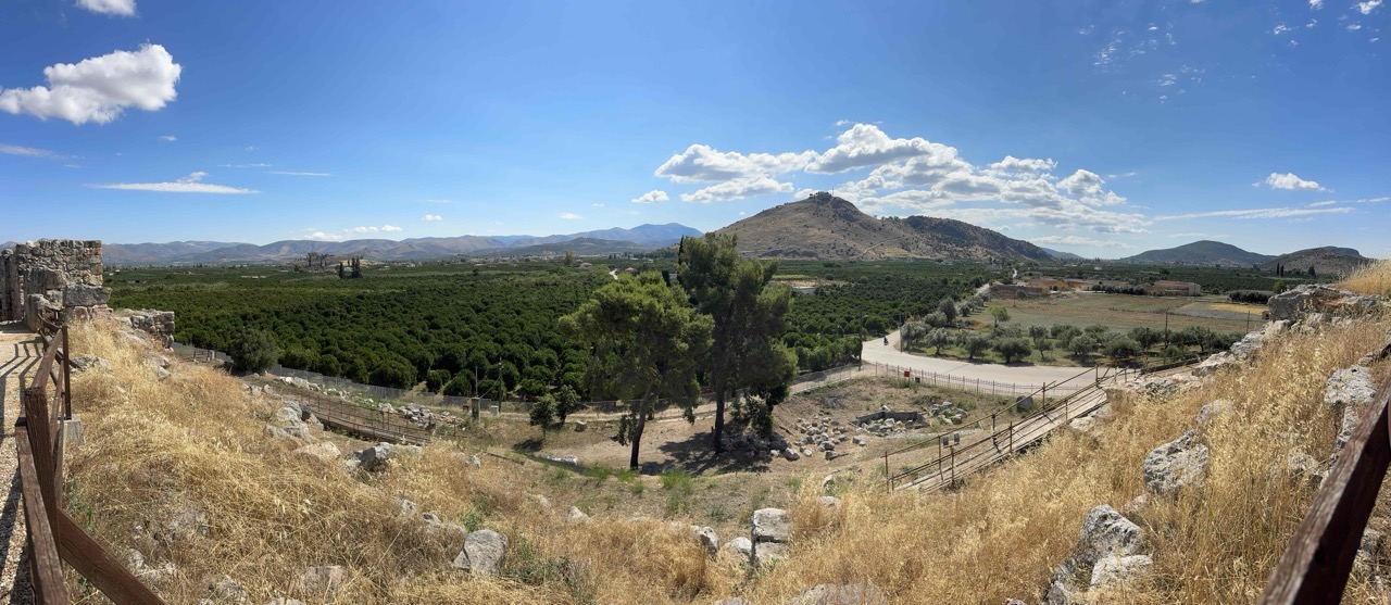 Beautiful area surrounding Mycenean Acropolis of Tiryns. We saw lots of orchards in the area!