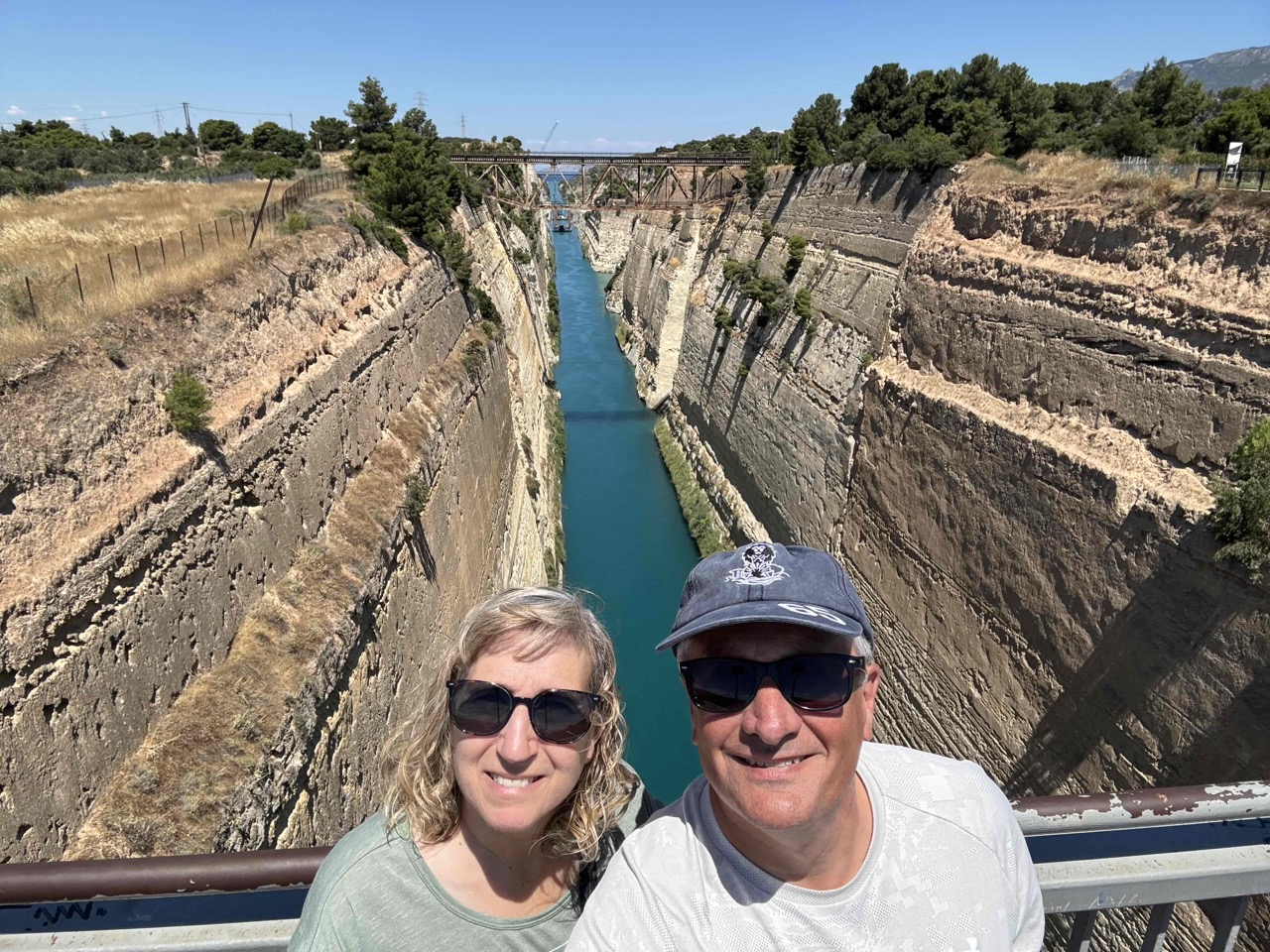 On the way from Nafplio to Athens, we stopped at the Corinth Canal