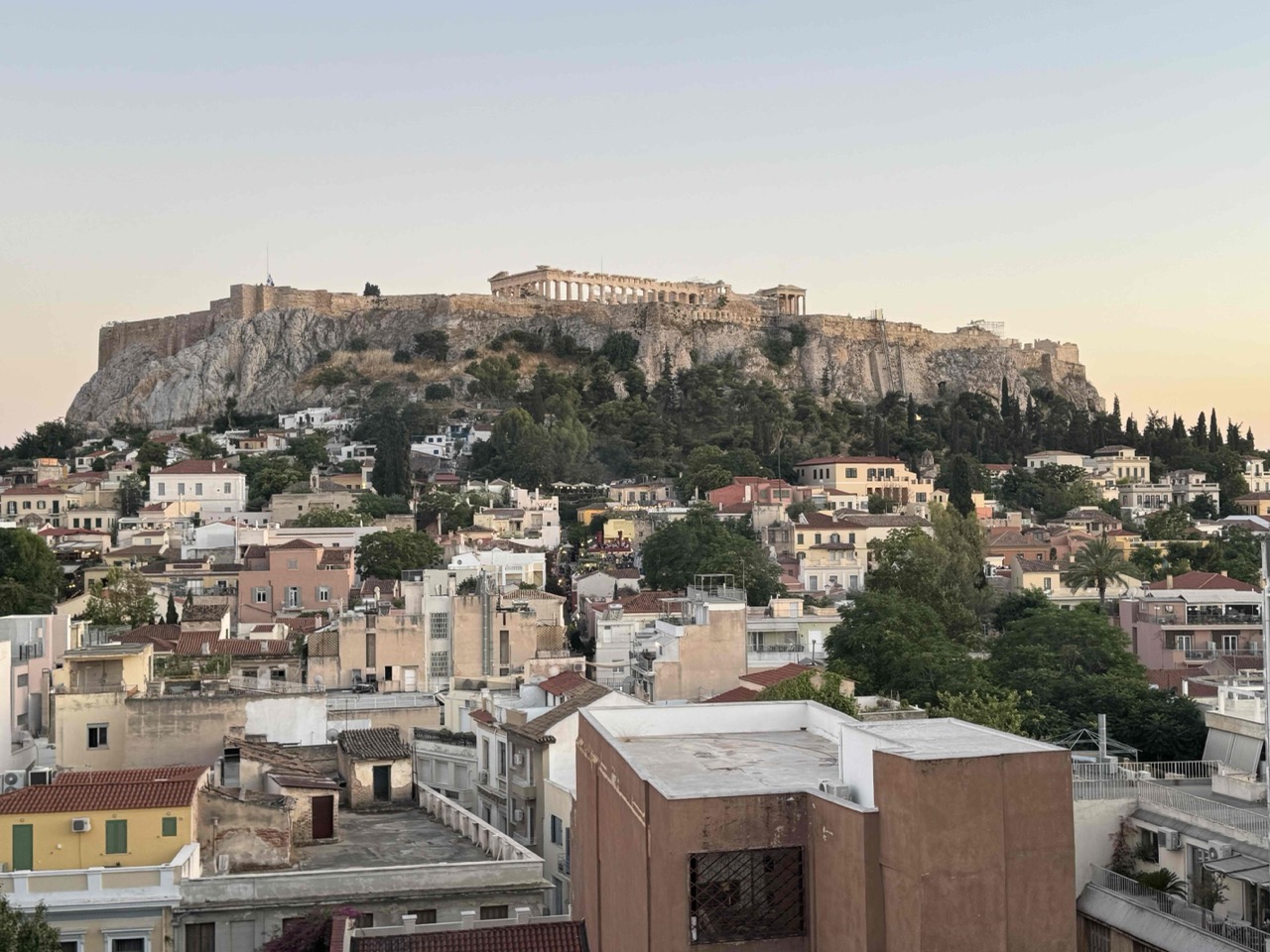 The Acropolis near sunset