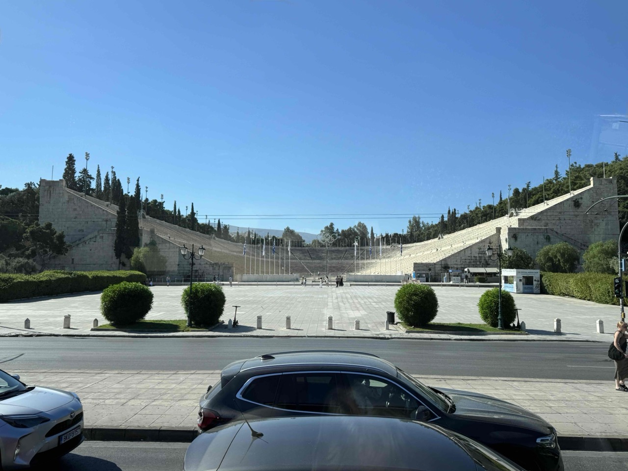 Olympic Stadium. All the seats are made from marble