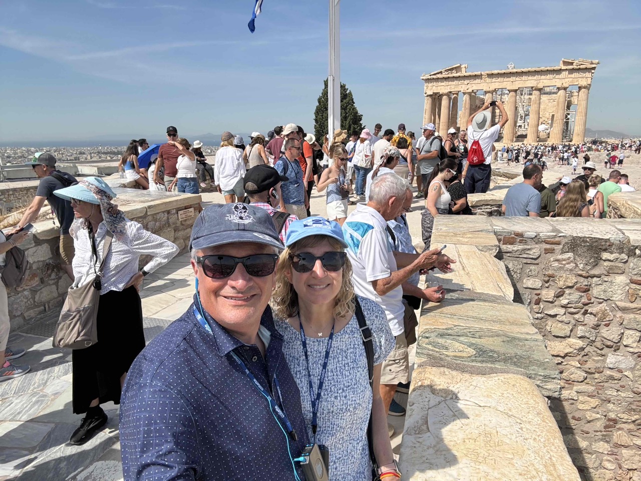 Parthenon. It was quite hot at 11AM and there were thousands of people visiting the Acropolis