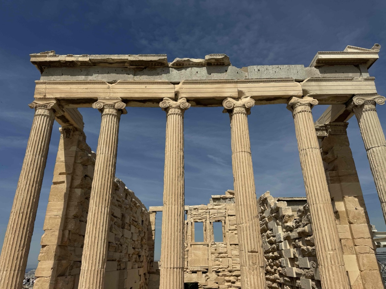 The three orders of architecture—the Doric, Ionic, and Corinthian—originated in Greece. This is ionic.
