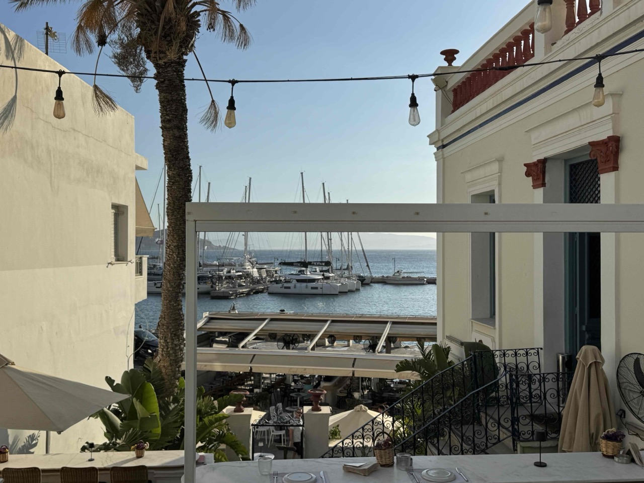 The view from our table at Hurmas restaurant