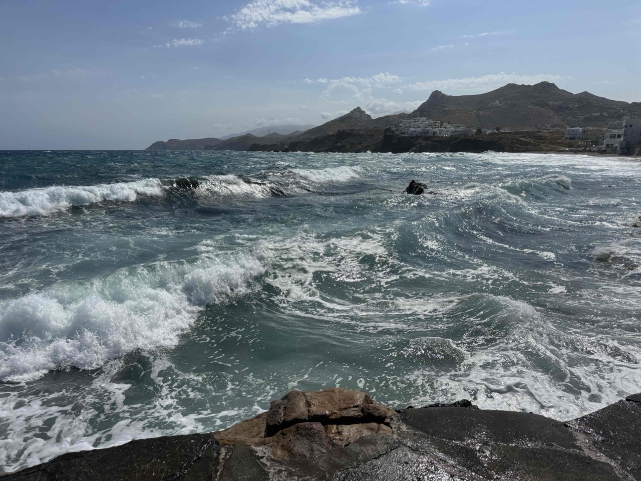 This is what the surf looked like near the Temple of Apollo