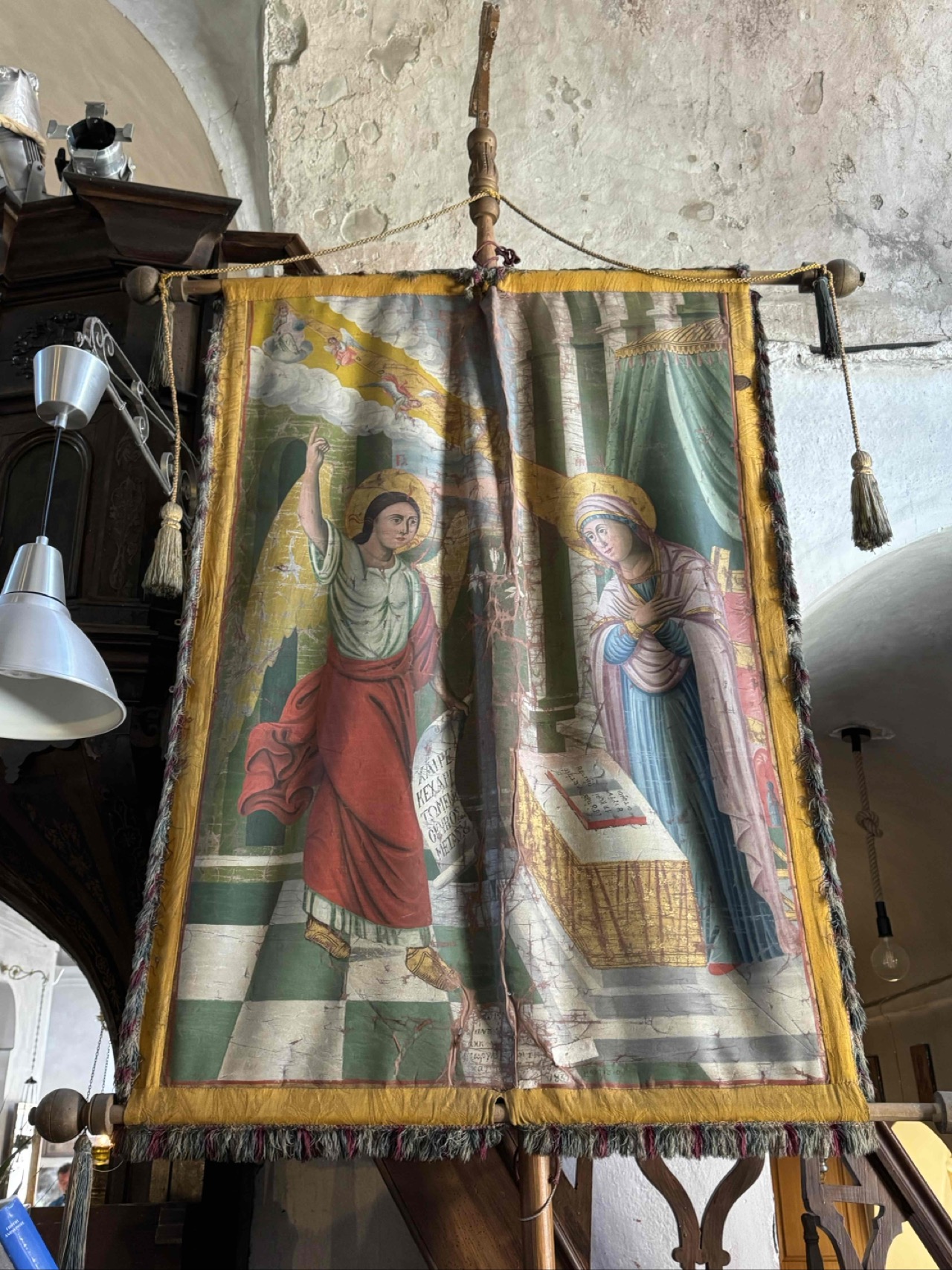 Holy Virgin Mary's Historical Church - beautiful tapestry!