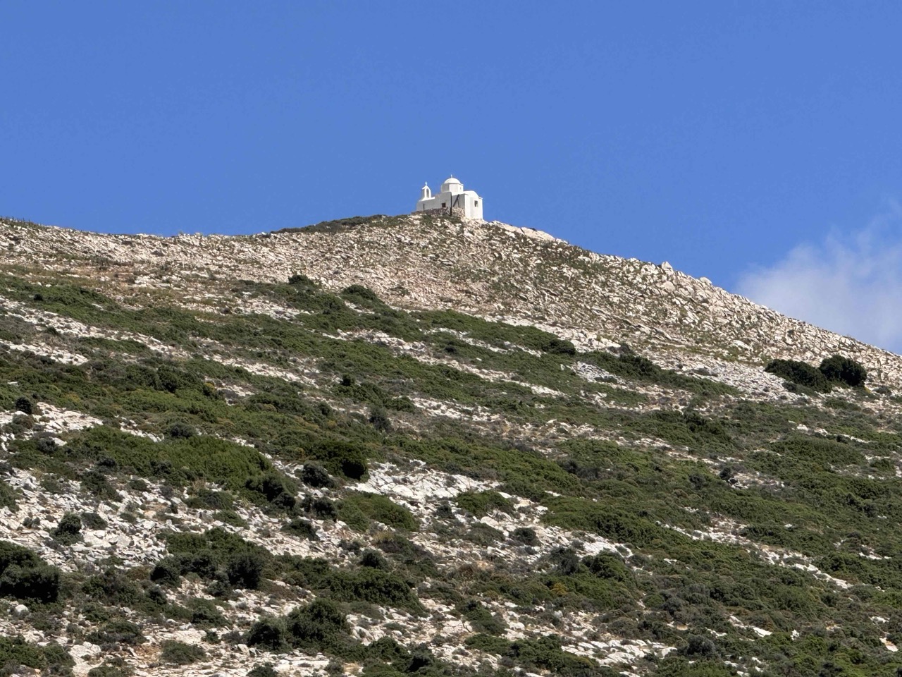 Church on the hilltop. Apparently a multi-hour hike to reach the top.