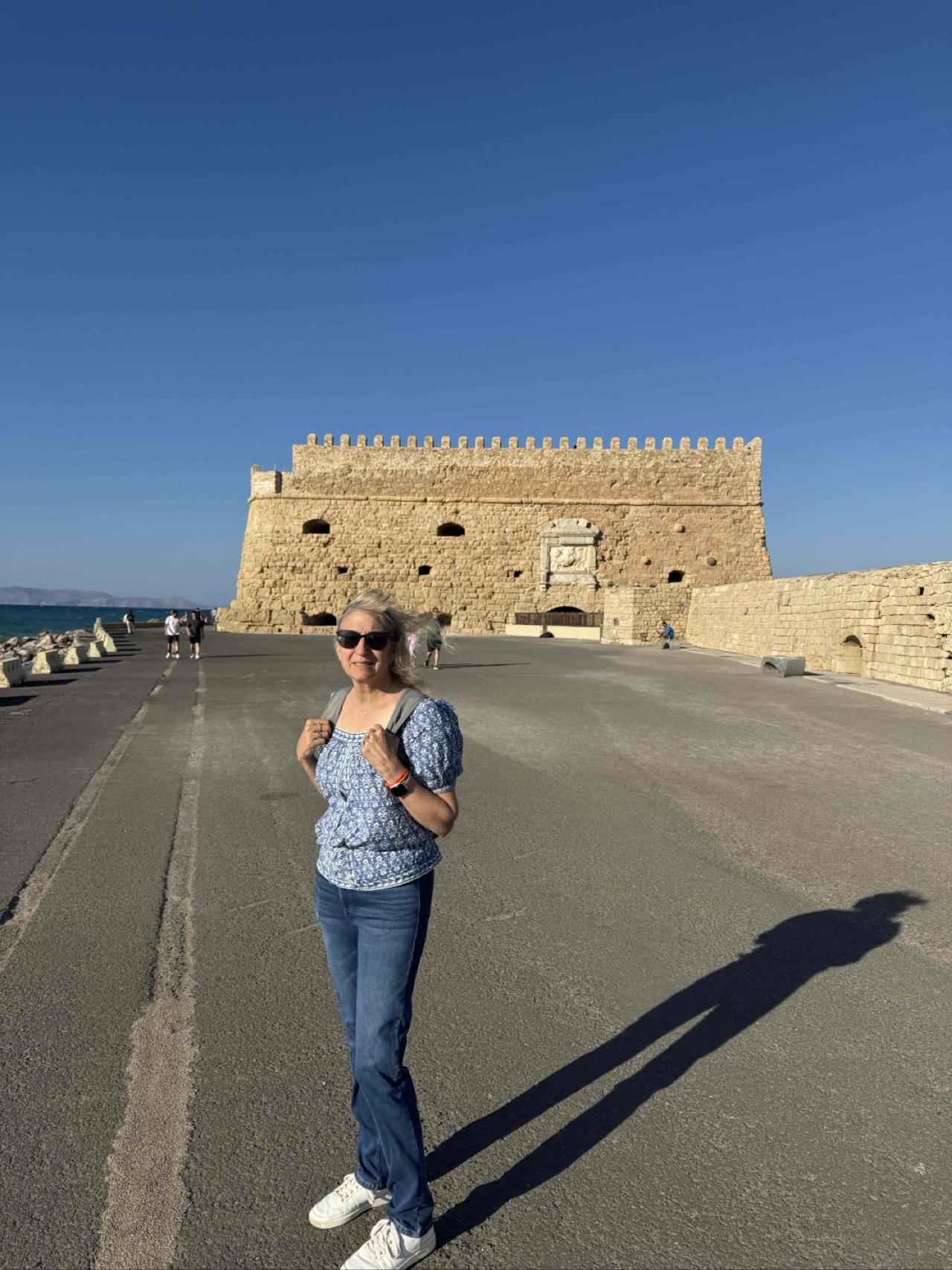 Approaching the fortress - it was quite windy!