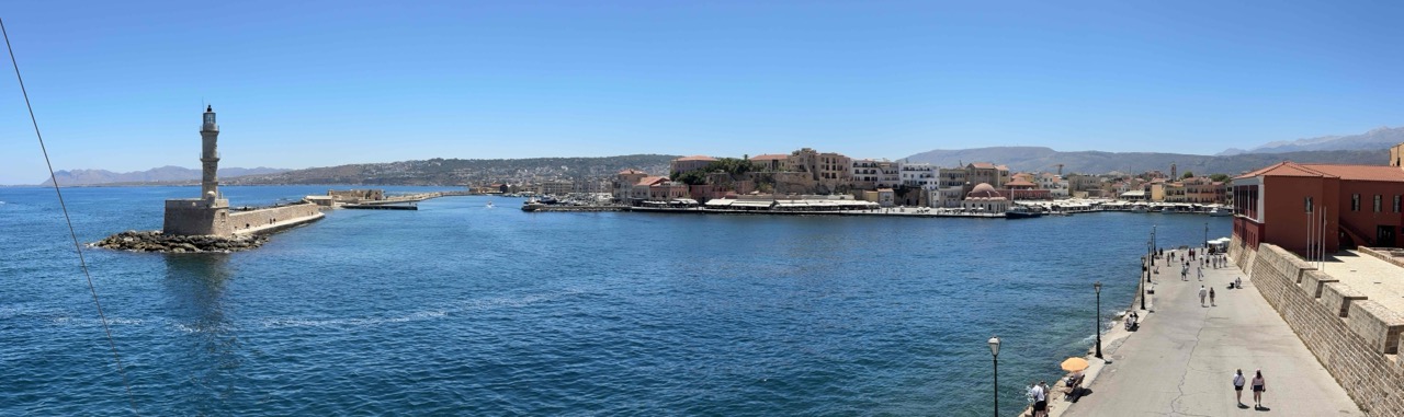Panoromic shot of the harbor from the Maritime Museum
